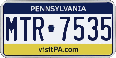 PA license plate MTR7535
