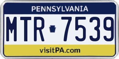PA license plate MTR7539