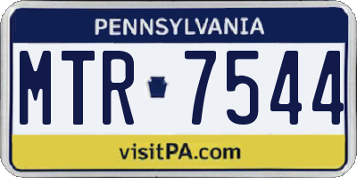 PA license plate MTR7544