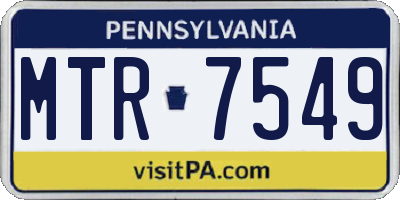 PA license plate MTR7549
