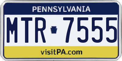 PA license plate MTR7555
