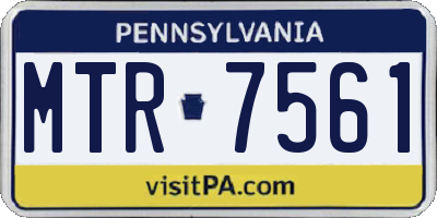 PA license plate MTR7561
