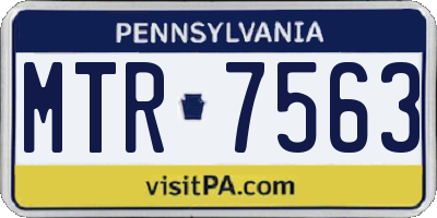 PA license plate MTR7563