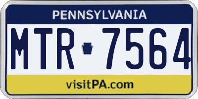 PA license plate MTR7564