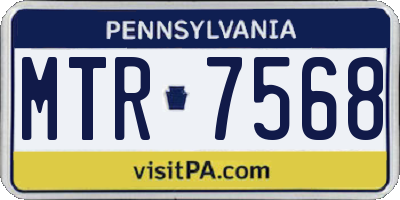 PA license plate MTR7568