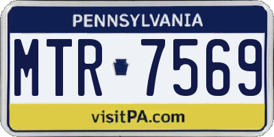 PA license plate MTR7569