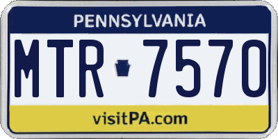 PA license plate MTR7570