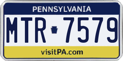 PA license plate MTR7579