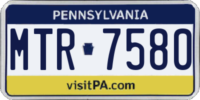PA license plate MTR7580
