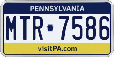 PA license plate MTR7586