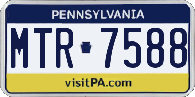 PA license plate MTR7588