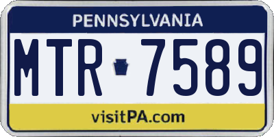 PA license plate MTR7589