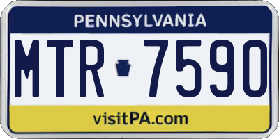 PA license plate MTR7590