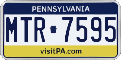 PA license plate MTR7595