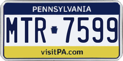PA license plate MTR7599
