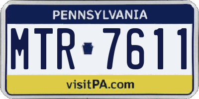 PA license plate MTR7611