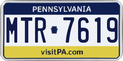 PA license plate MTR7619