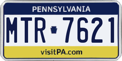PA license plate MTR7621