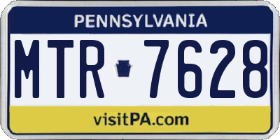 PA license plate MTR7628