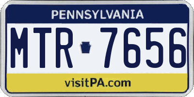 PA license plate MTR7656