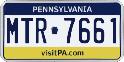 PA license plate MTR7661