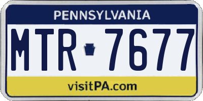 PA license plate MTR7677