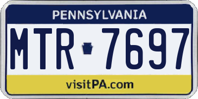 PA license plate MTR7697
