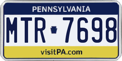 PA license plate MTR7698