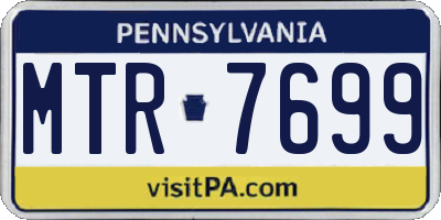 PA license plate MTR7699