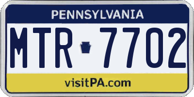 PA license plate MTR7702