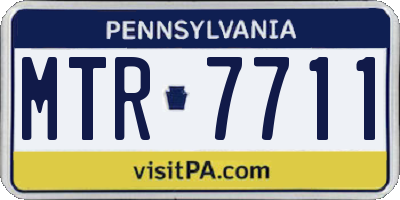 PA license plate MTR7711