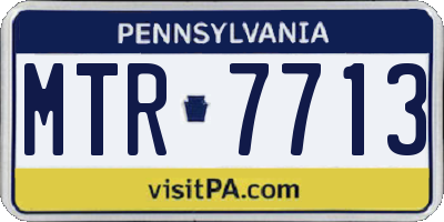 PA license plate MTR7713