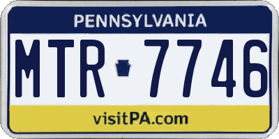 PA license plate MTR7746