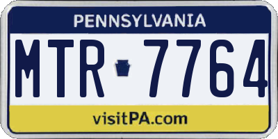 PA license plate MTR7764