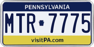 PA license plate MTR7775