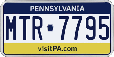 PA license plate MTR7795