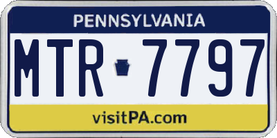 PA license plate MTR7797