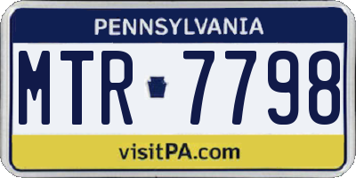 PA license plate MTR7798
