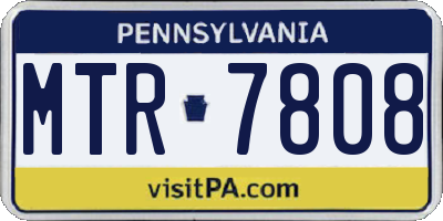 PA license plate MTR7808