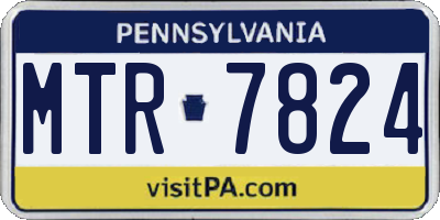 PA license plate MTR7824