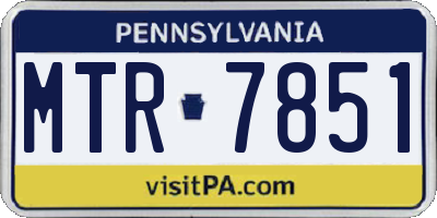 PA license plate MTR7851