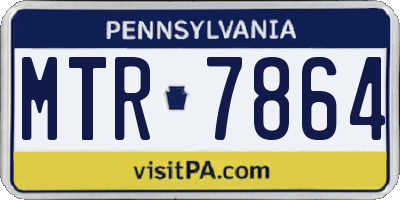 PA license plate MTR7864