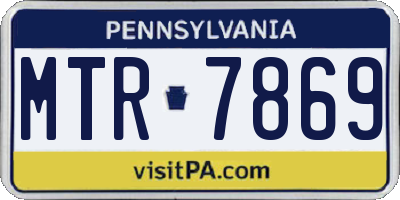 PA license plate MTR7869