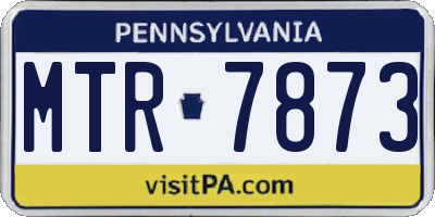 PA license plate MTR7873
