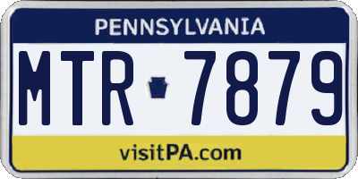 PA license plate MTR7879