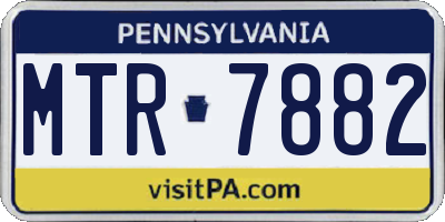 PA license plate MTR7882