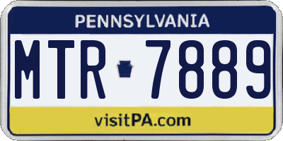 PA license plate MTR7889