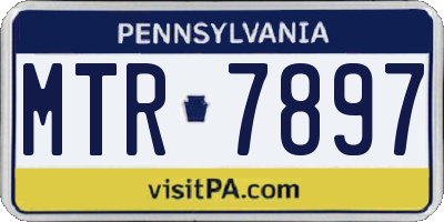PA license plate MTR7897