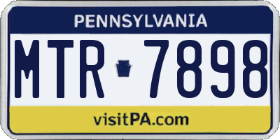 PA license plate MTR7898