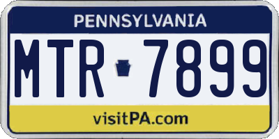PA license plate MTR7899